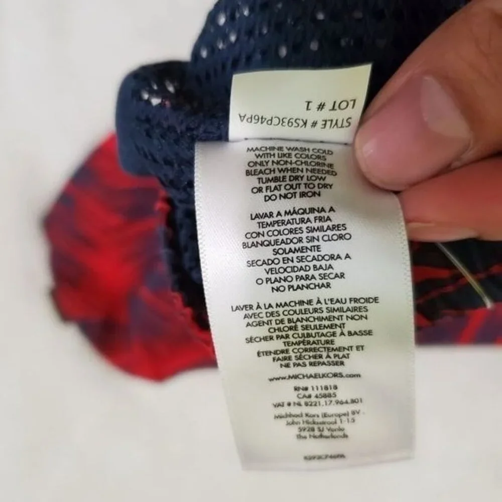 Michael Kors men's shorts mesh lined Swim trunks Red Size‎ Medium drawstring nwt